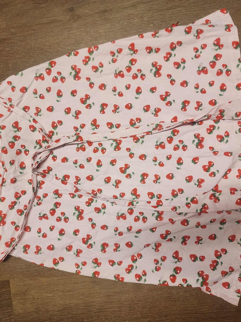 Pink Strawberry Print Skirt